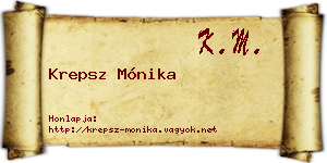 Krepsz Mónika névjegykártya